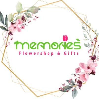memories flowershop and gifts logotipo dos lineas con marco